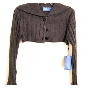 Vera Wang cropped sweater jacket